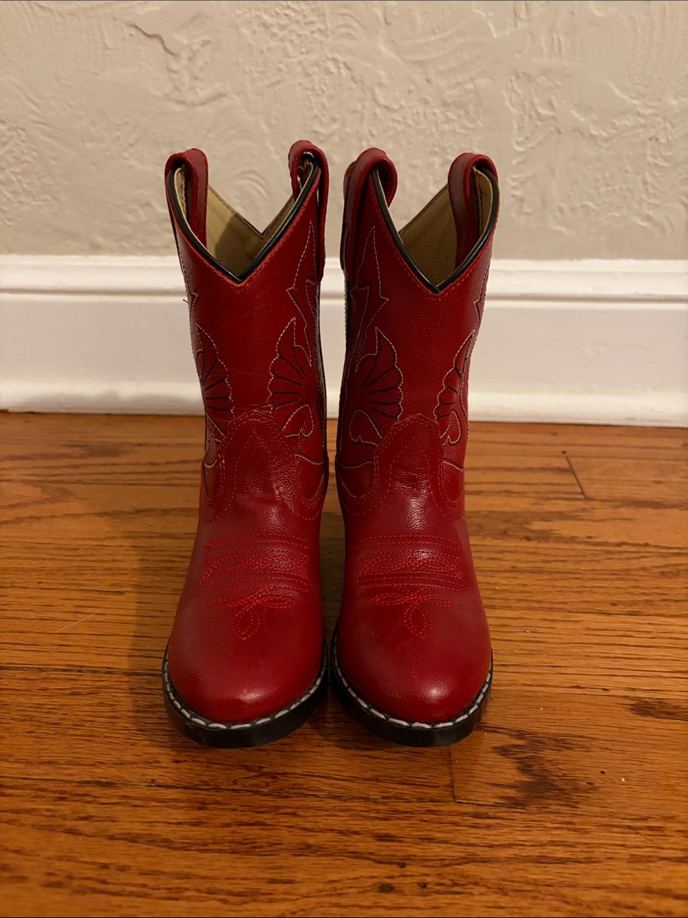 Red Western Cowboy Boots - Classic Stitch Detail Kids sz 11 - Picture 2 of 9